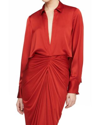 Katrine Jersey Satin Gown