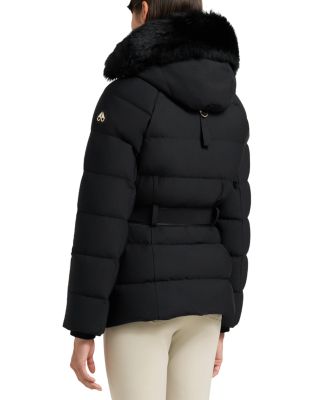 Gold Cambria Shearling Trim Down Jacket