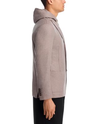 Flannel Slim Fit Sport Coat with Removable Full Zip Hoodie