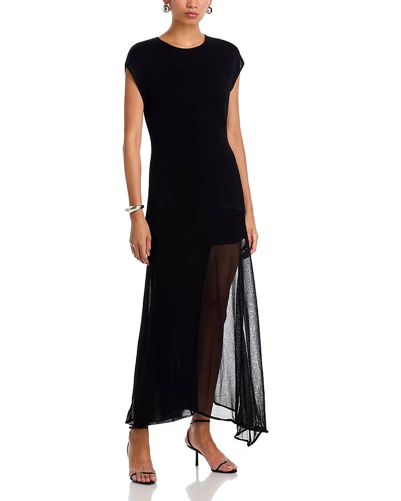 Jason Wu Collection Seamed Asymmetric Dress In Black