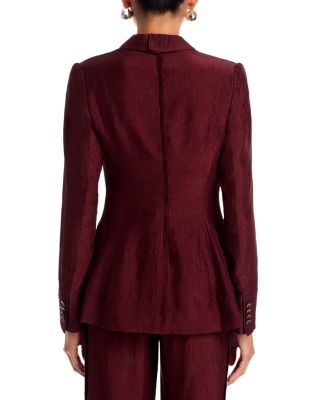 Crinkled Satin Blazer