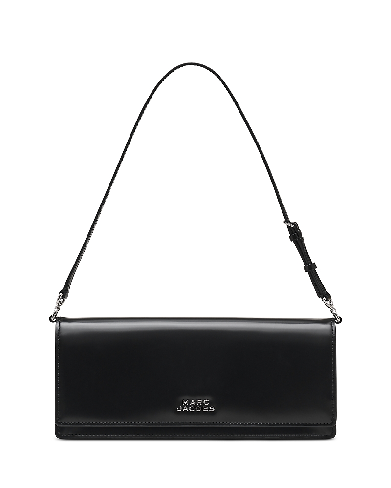 Marc Jacobs The Mirror Leather Shoulder Bag In Black