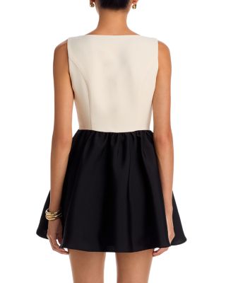 Structured Taffeta Mini Dress