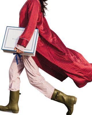 Women's Antique Red Ticking Pima Pajama Set