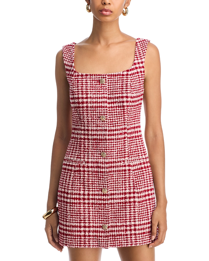 French Connection Button Front Mini Dress In Pink