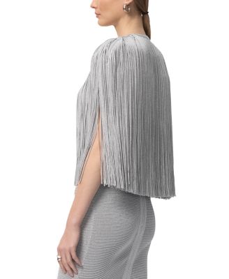 Metallic Fringe Cape