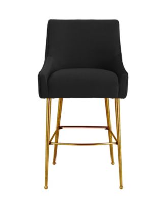 Beatrix Pleated Velvet Counter Stool