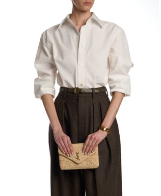 Cassandre Chain Pouch In Raffia