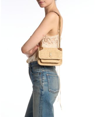 Niki Mini Shoulder Bag in Raffia
