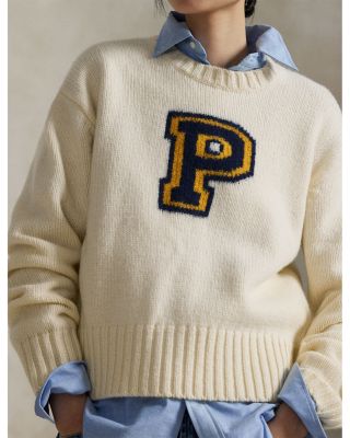 トップス 90s Polo Ralph Lauren P Logo Cotton Knit Ralph Lauren P Logo Wool Blend Crewneck Sweater | Bloomingdale's