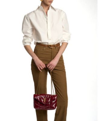 Puffer Toy Convertible Shoulder Bag in Shiny Leather