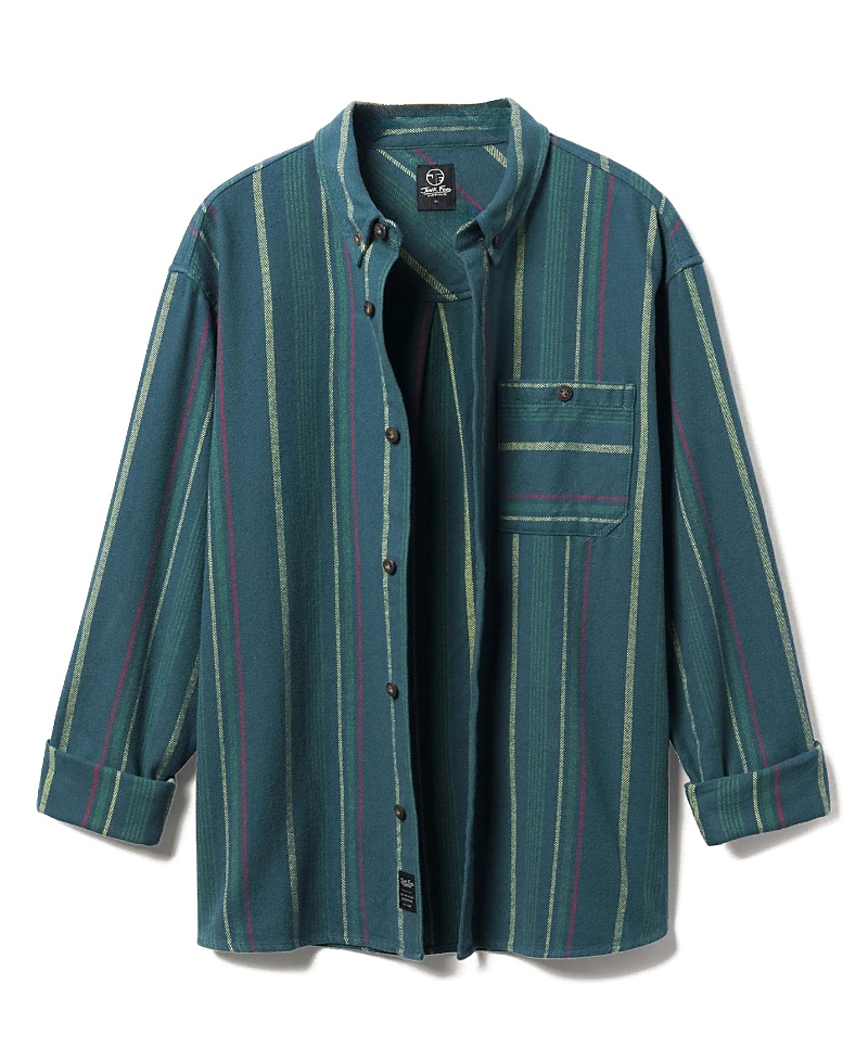 Junk Food Clothing Unisex Stripe Flannel Shirt
