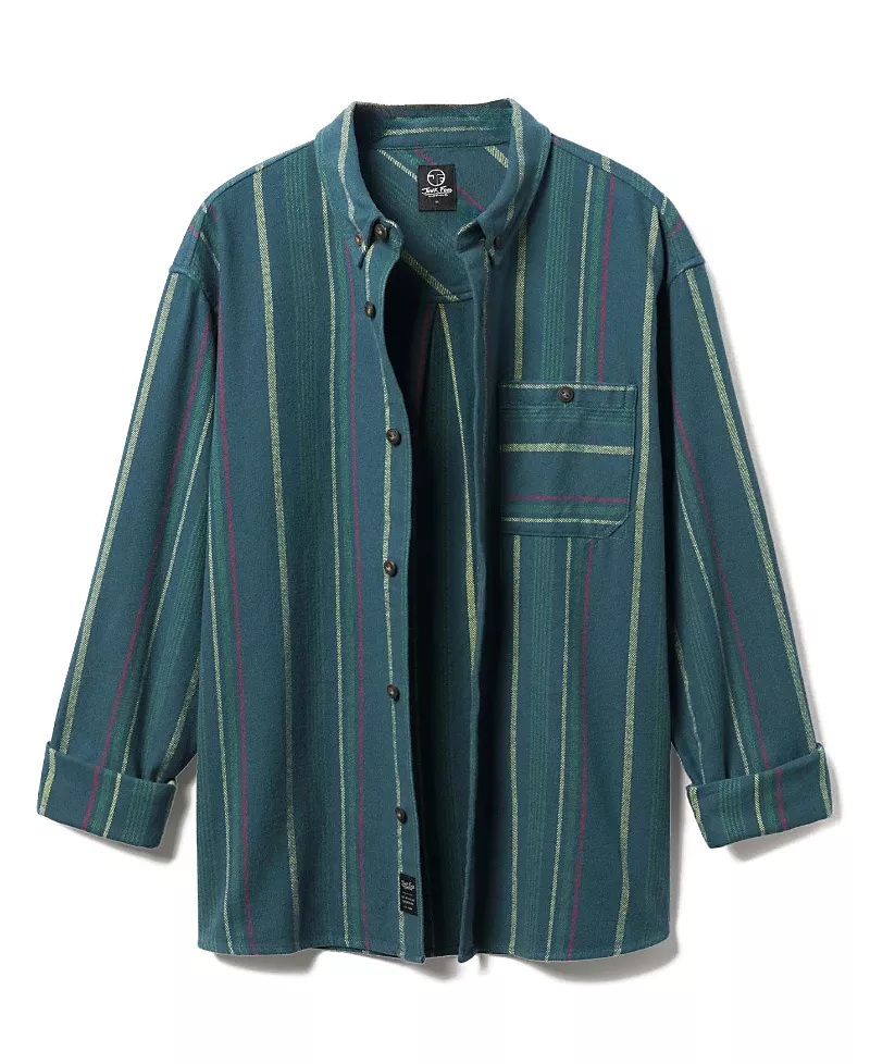 Junk Food Clothing Unisex Stripe Flannel Shirt