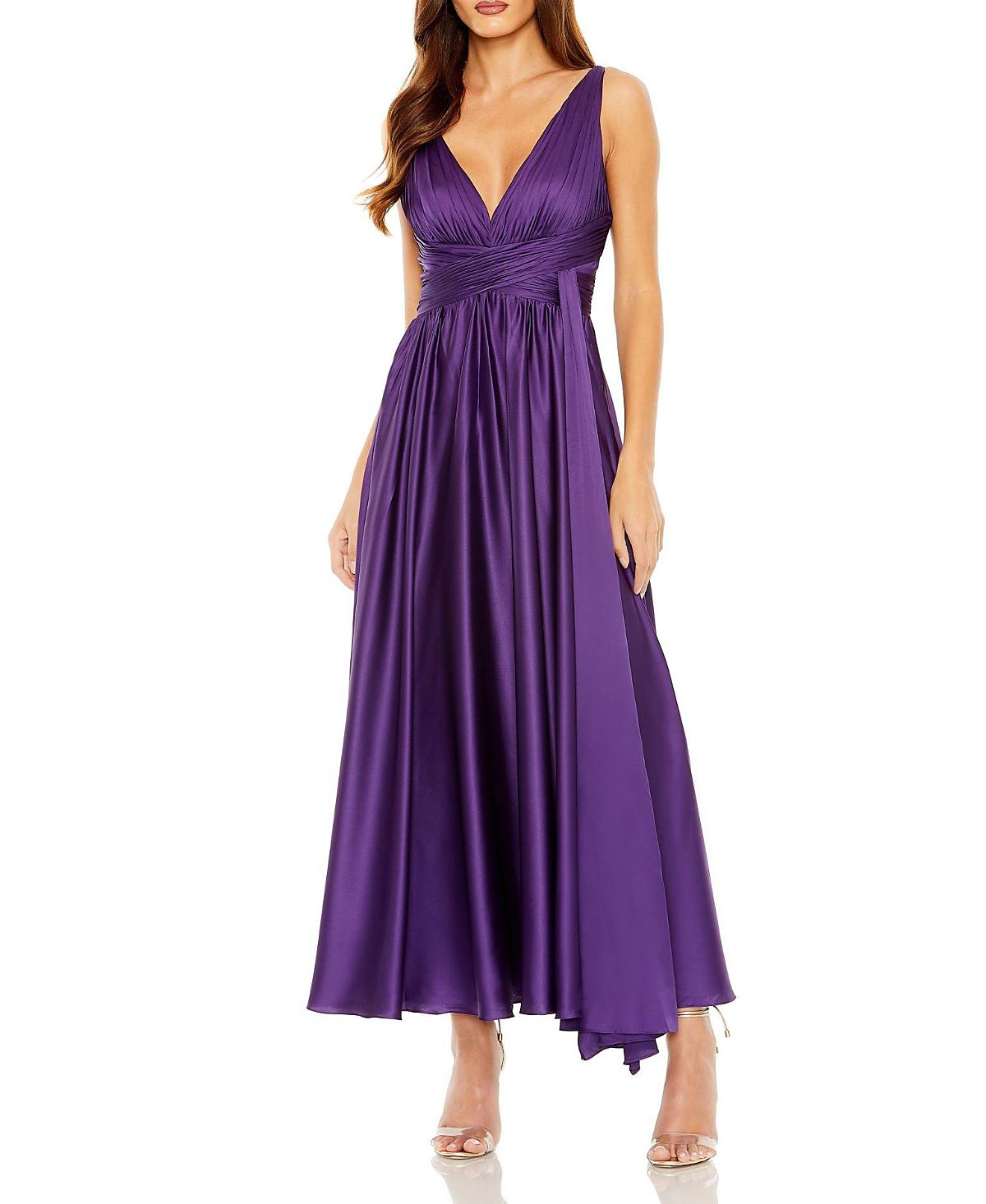 Mac Duggal Ruched Top Women's Halter Gown