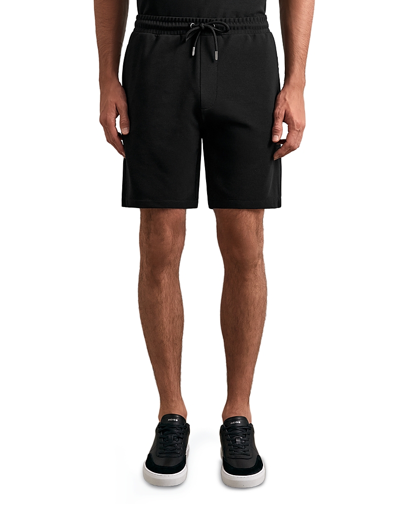 Reiss Barber Drawstring Textured Shorts In Black