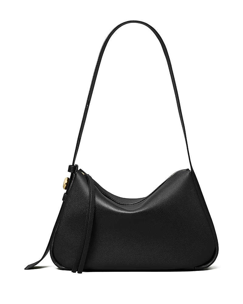 Tory Burch Small Shoulder Bag Featuring Curved Design In Black