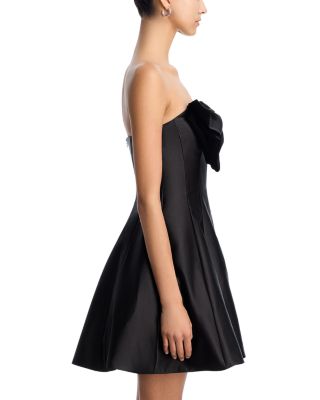 Velvet Bow Mini Dress - Exclusive