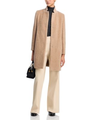 Stand Notch Collar Snap Front Coat