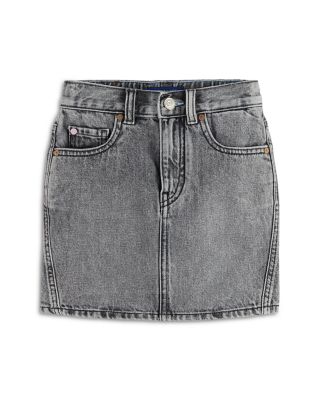 Girls' Denim Miniskirt in Medium Grey - Little Kid, Big Kid