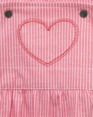 Girls' Ruffled Shirt & Heart Overall Set - Baby