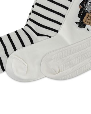 Bloomingdale's Big Brown Bag Bear Socks, Pack of 3 - Exclusive