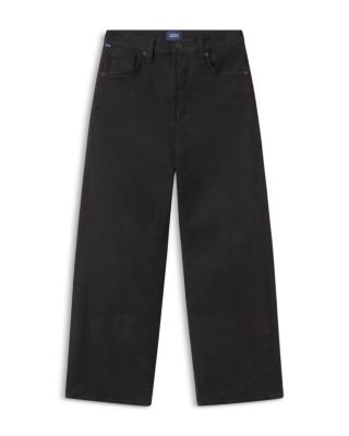 Caia High Rise Straight Jeans with Clean Hem in Plush Black