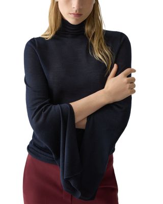 High Neck Slit Sleeve Tee
