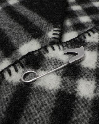 Check Hooded Wool Scarf