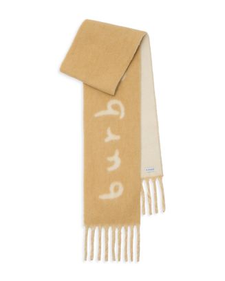 Burberry Reversible Logo Alpaca & Wool Blend Scarf