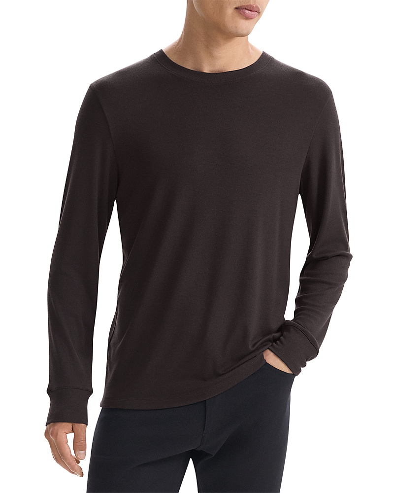 Theory Essential Tee Long Sleeve In Anemone Milano In Orange
