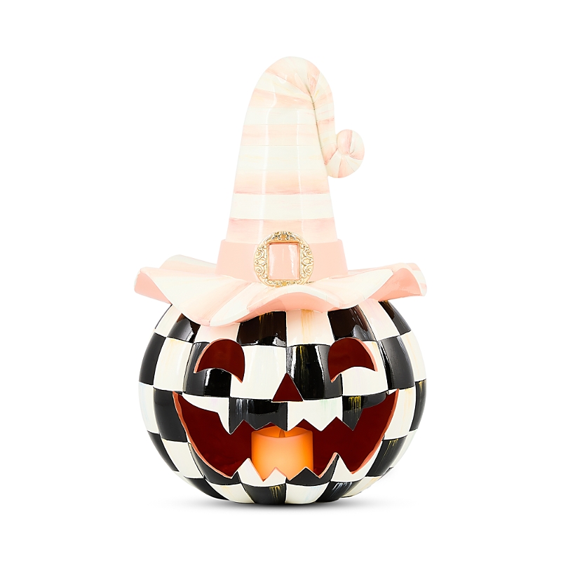 Mackenzie-childs Rosy Happy Jack Illuminated Pumpkin