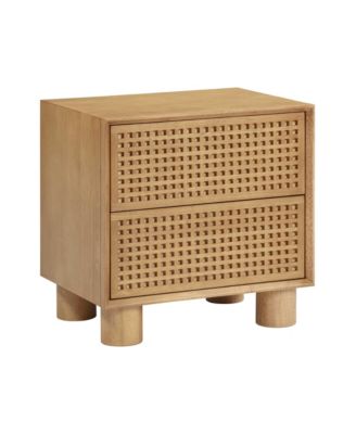 Tov Furniture Miles Rubberwood 2-Drawer Nightstand