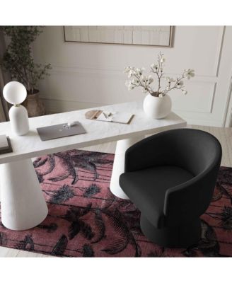 Kristen Upcycled Chenille Rolling Desk Chair