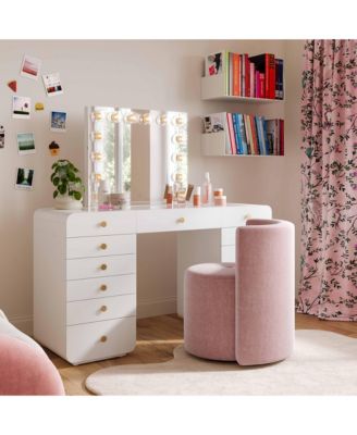 Alyssa Chenille Rolling Desk Chair