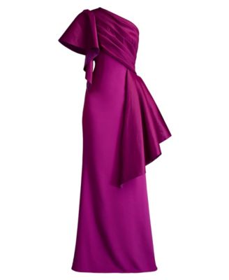  Santa Fe Draped Flounce Gown