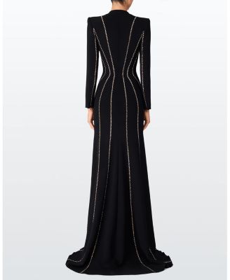 Victoire Rhinestone-Embellished Maxi Gown