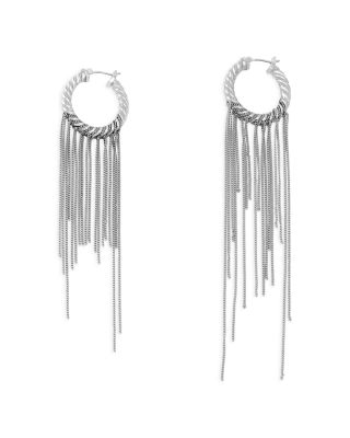 Chain Fringe Hoop Earrings