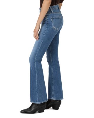 Petites Laurel Canyon High Rise Bootcut Jeans in Rock Show Distressed