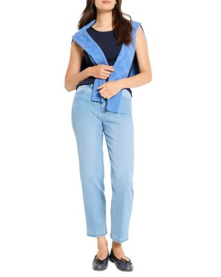 High Rise Straight Leg Jeans in Silverstone