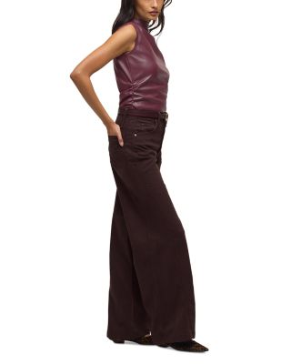 James High Rise Wide Leg Jeans in Black Coffee