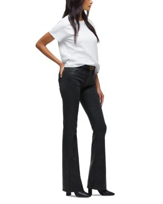Barbara High Rise Bootcut Jeans in Black Snake