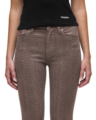 Barbara High Rise Bootcut Jeans in Iron Snake