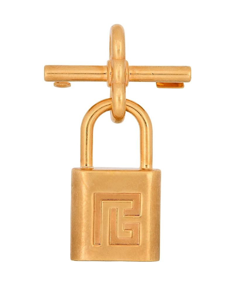 Balmain Brass Pulse Padlock Brooch