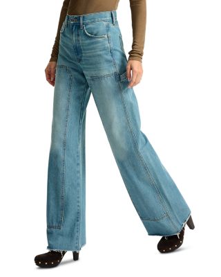 Taylor High Rise Wide Leg Jeans in Blue Glare