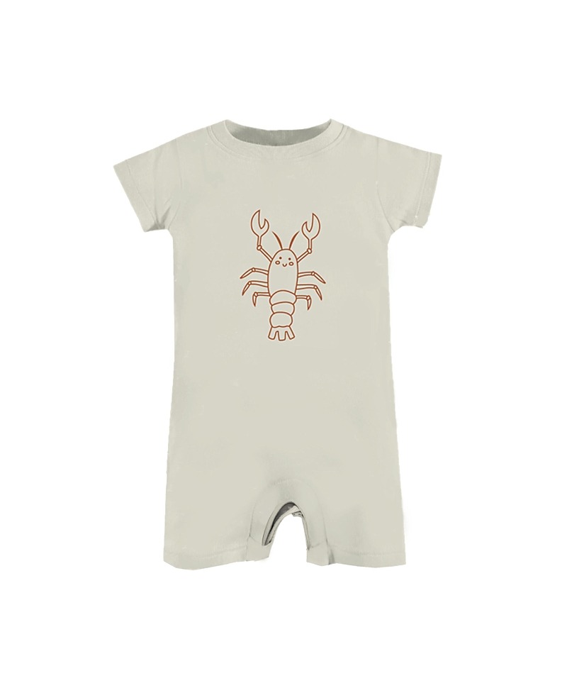 Gunamuna Unisex Spring Shortie Romper - Baby In Neutral