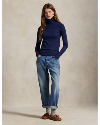 Stretch Blend Turtleneck Sweater