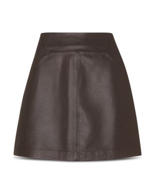 Leather A line Skirt