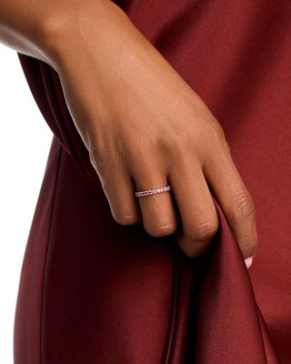 Pink Sapphire Stacking Eternity Band in 14K Yellow Gold