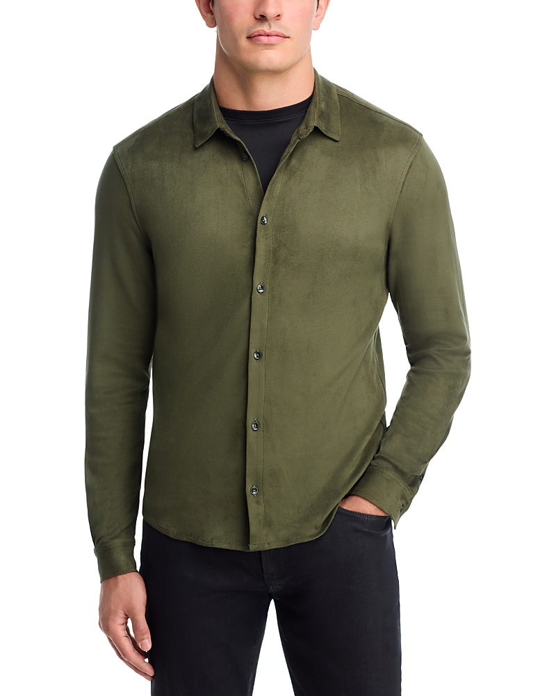 Monfrere Cooper Button Front Shirt In Green