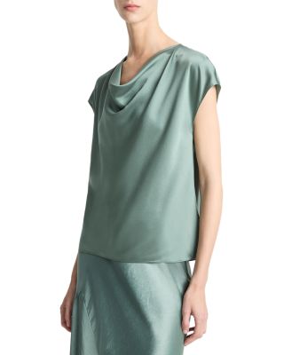 Cowl Neck Silk Blouse